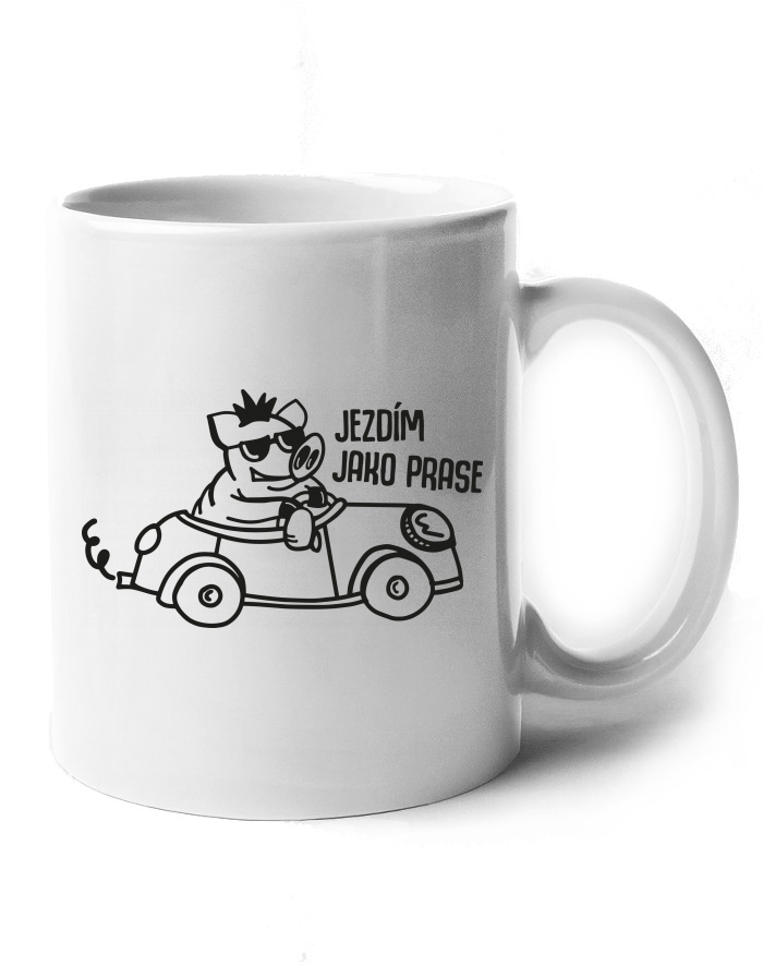 Keramický hrnek Jezdím jako prase