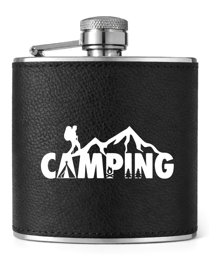 Kožená placatka Camping 177 ml