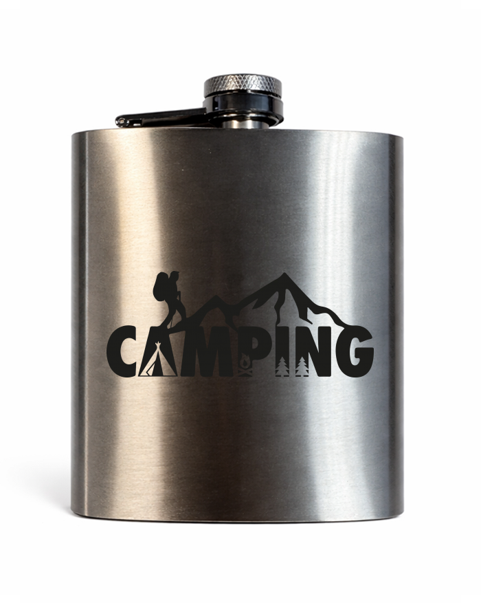 Sada kovové placatky s kalíšky a nálevkou 200 ml – Camping