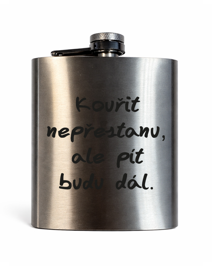 Sada kovové placatky s kalíšky a nálevkou 200 ml