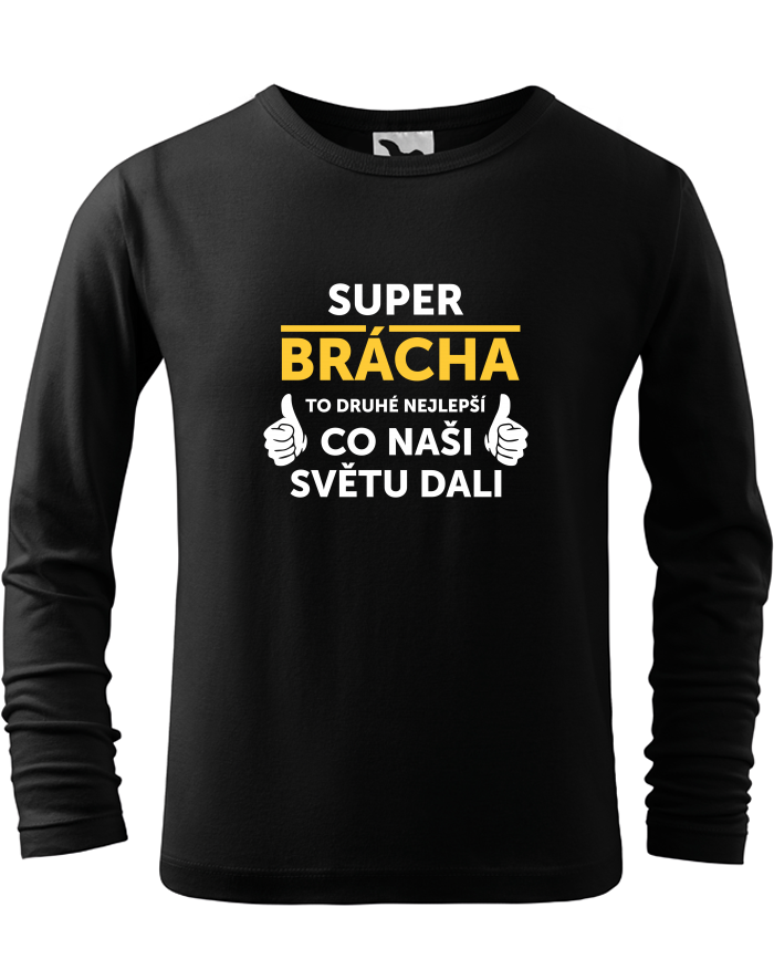 Dětské triko s dlouhým rukávem Super brácha