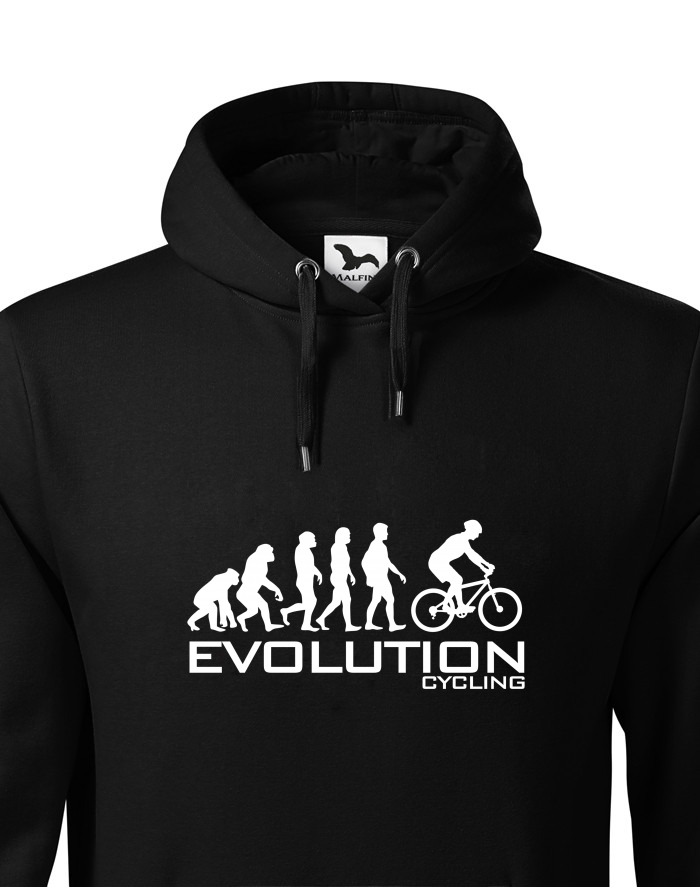 Evoluce cyklistiky – pánská mikina s kapucí