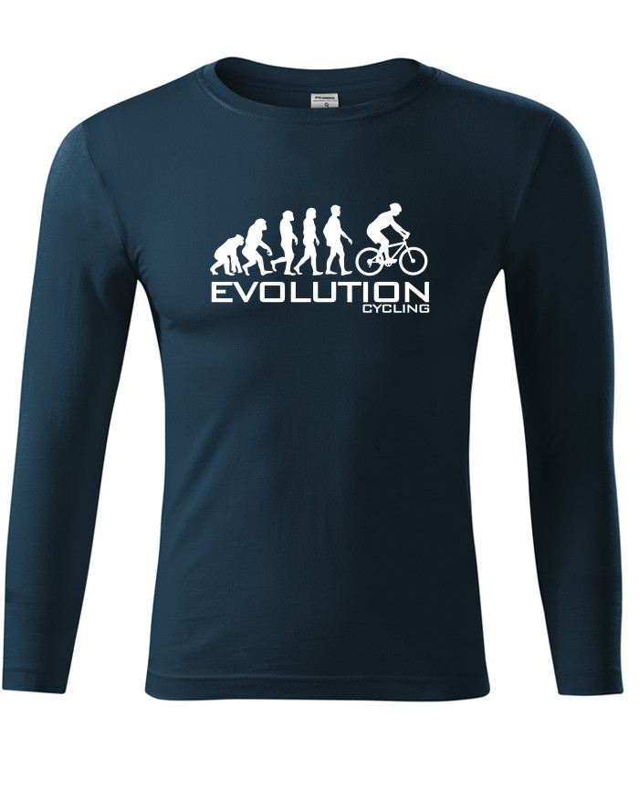 Tričko s dlouhým rukávem Evoluce cyklistiky