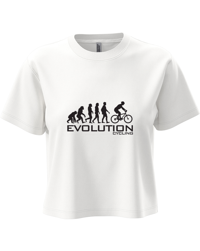 Dámský crop top Evoluce cyklistiky
