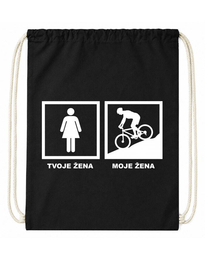 Bavlněný vak na záda Cyklo žena