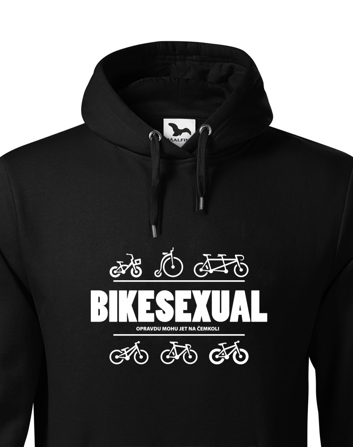 Pánská mikina s kapucí Bikesexuál