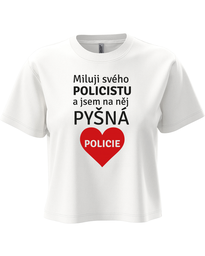 Dámský crop top Miluji svého policistu