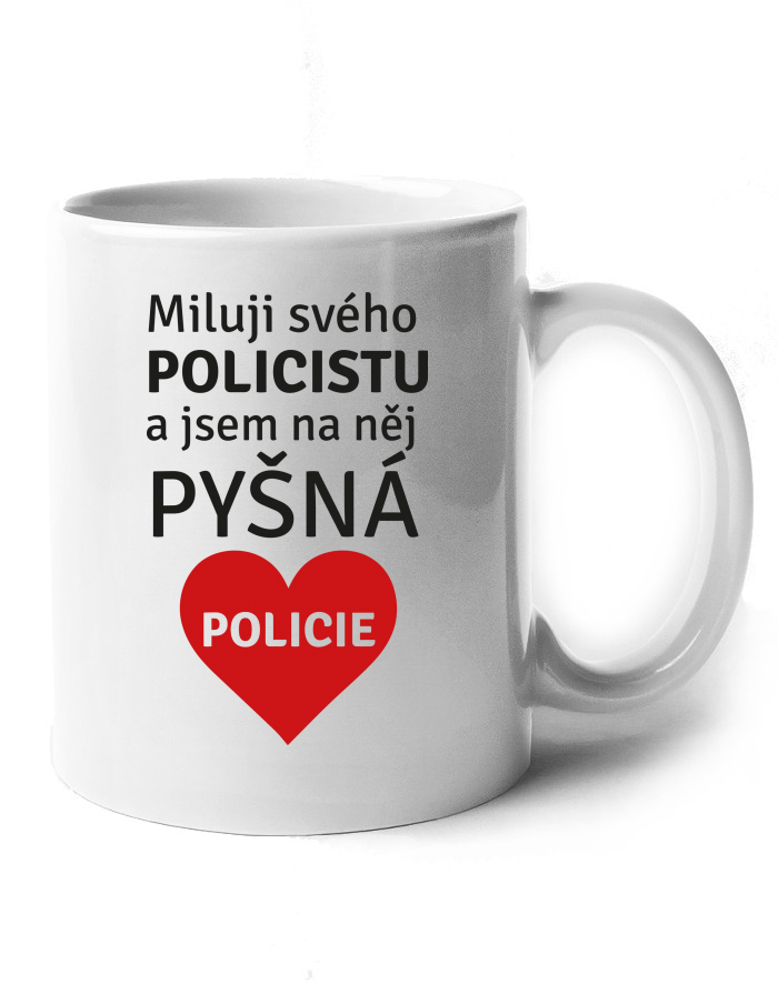 Keramický hrnek Miluji svého policistu