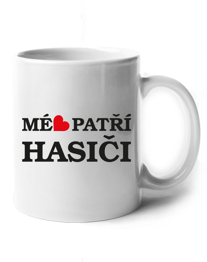 Keramický hrnek Mé srdce patří hasiči