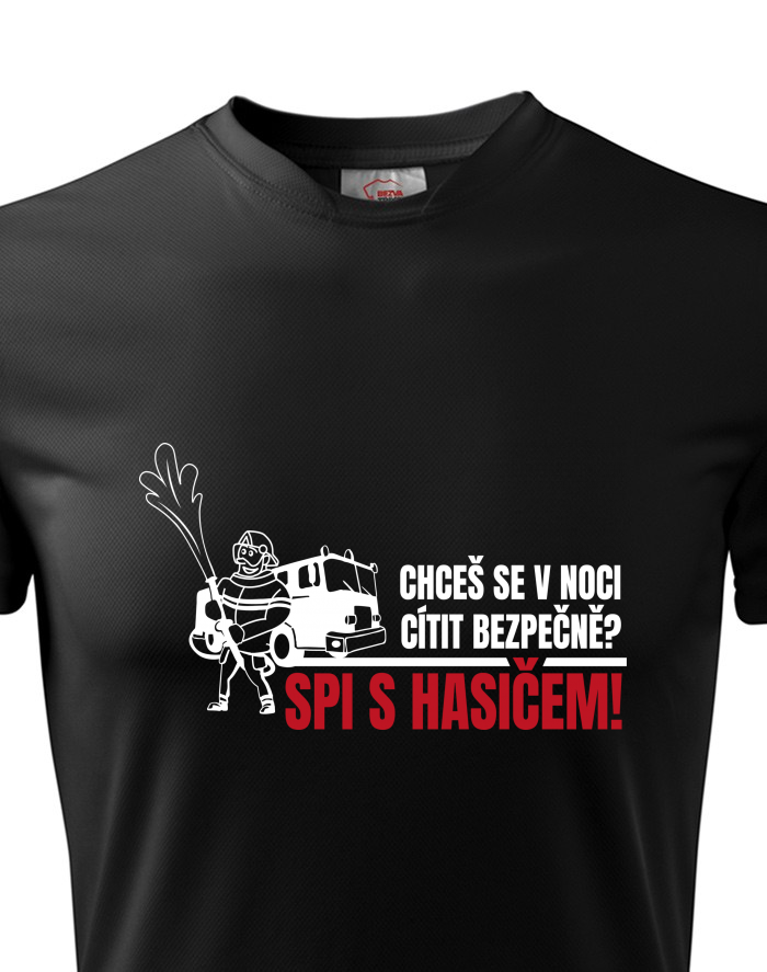 Pánské funkční tričko Spi s hasičem