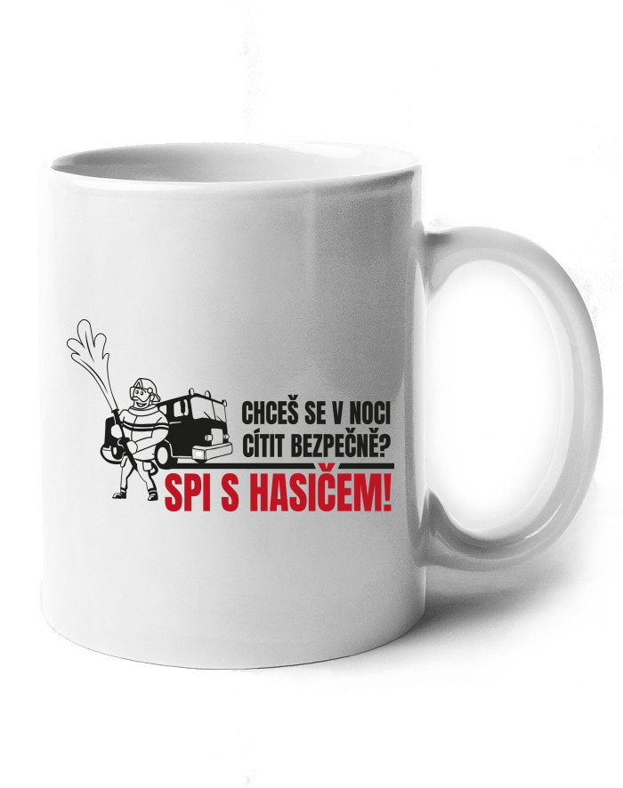 Keramický hrnek Spi s hasičem!