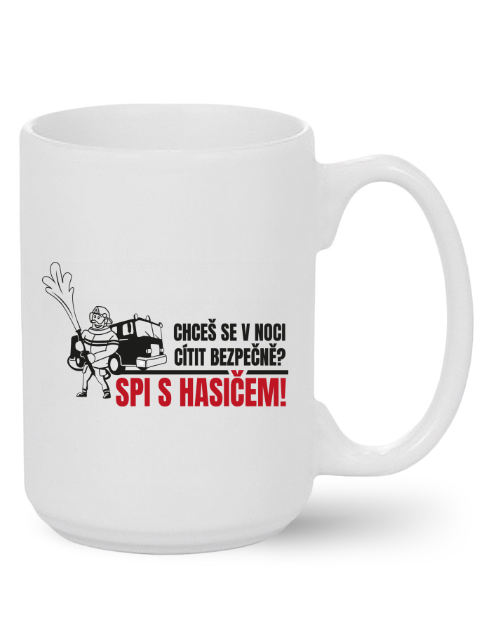 Keramický hrnek MAX – Spi s hasičem!