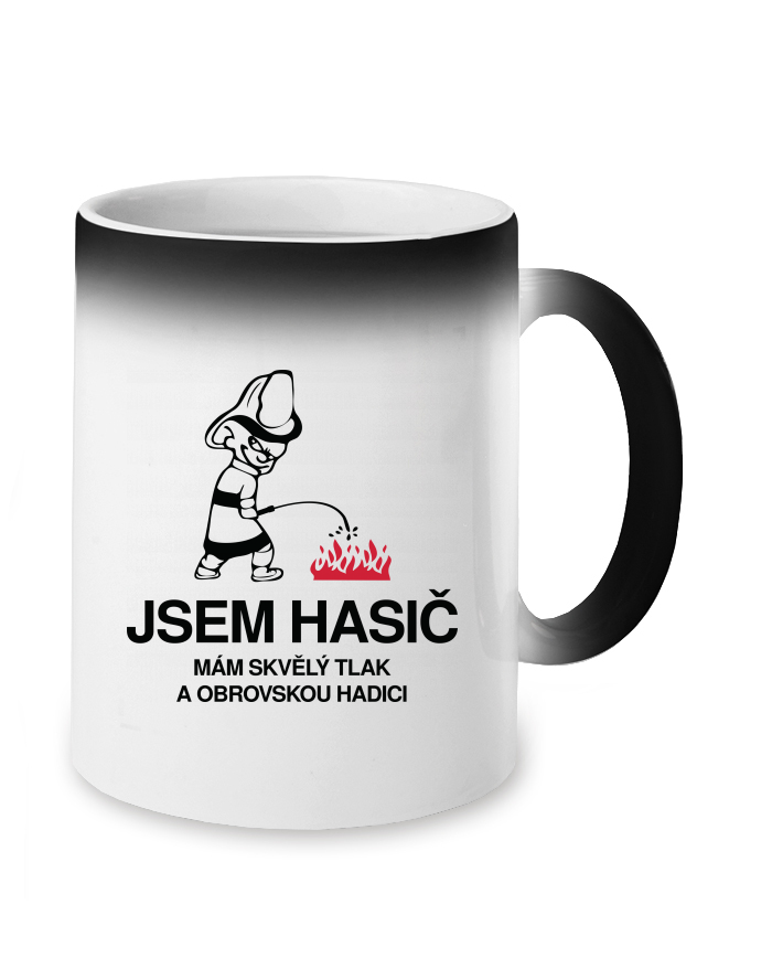 Jsem hasič – mám skvělý tlak a obrovskou hadici (magický hrnek)