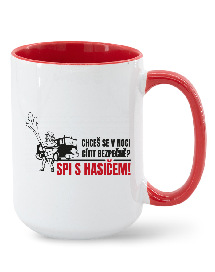 Keramický hrnek MAX - Spi s hasičem!