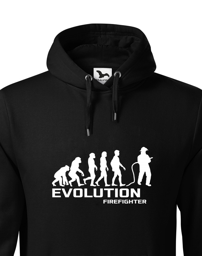 Pánská mikina s kapucí Evoluce hasič