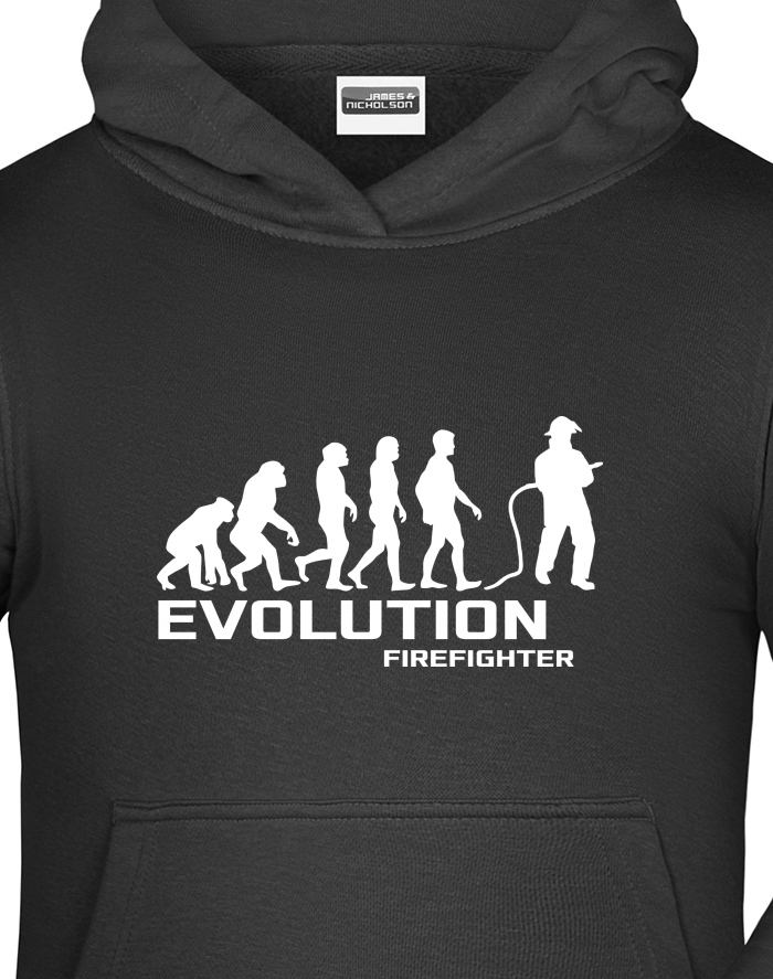Dětská mikina s kapucí Evoluce hasiče