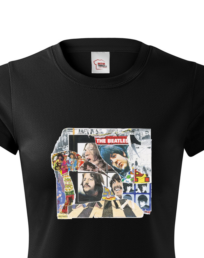 Dámské tričko The Beatles 2 – koláž z alb