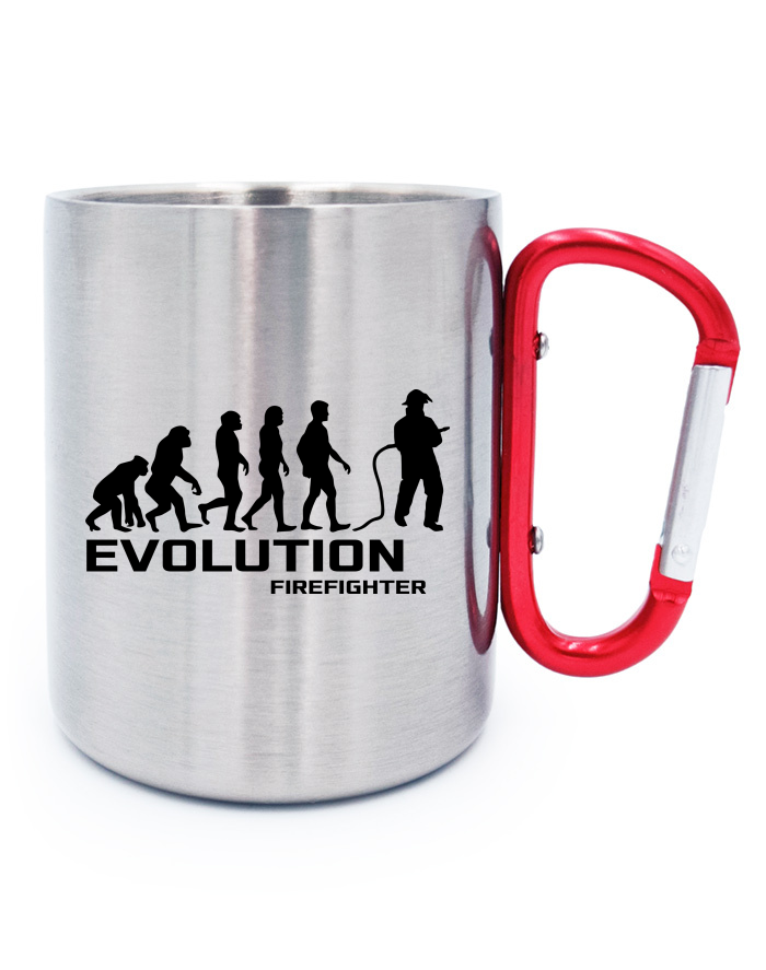 Nerezový hrnek s karabinou Pro hasiče Evoluce