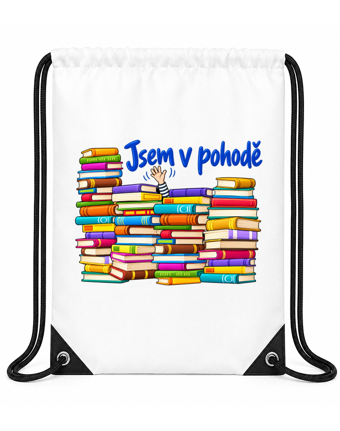 Prémiový vak na záda Knížky - Jsem v pohodě