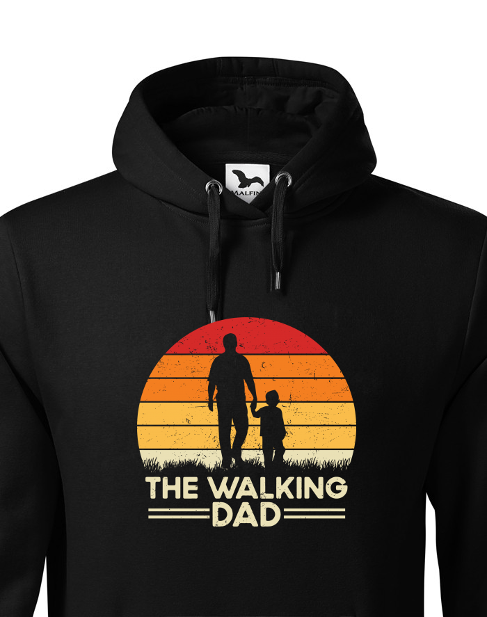 Pánská mikina s kapucí pro tatínky The Walking Dad 2