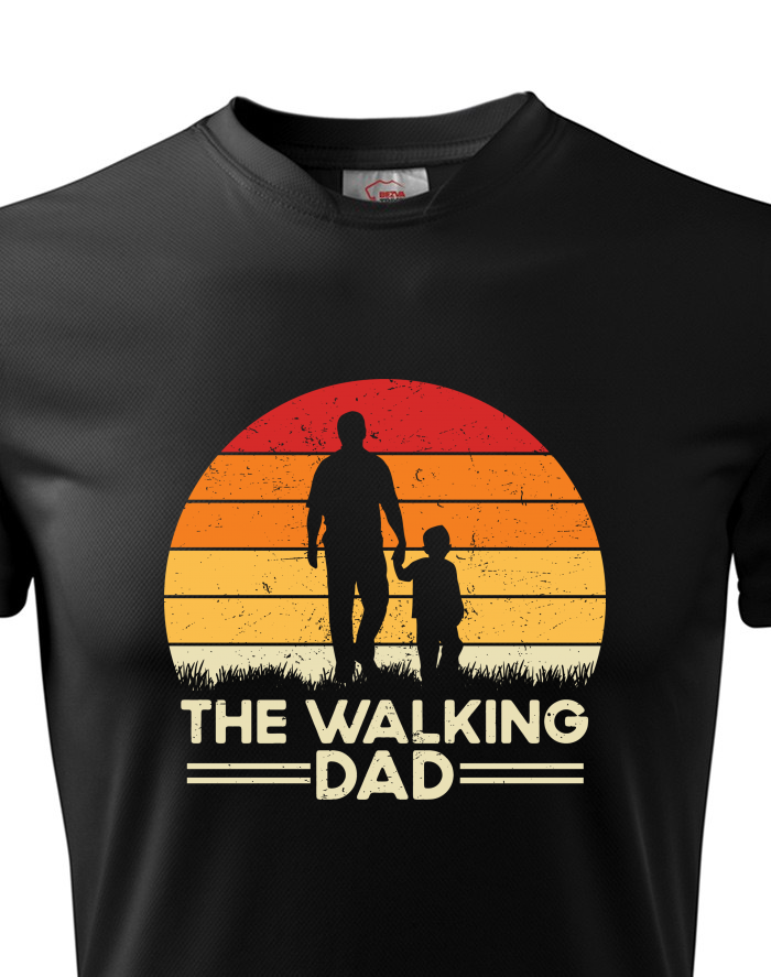 Pánské funkční tričko pro tatínky The Walking Dad 2
