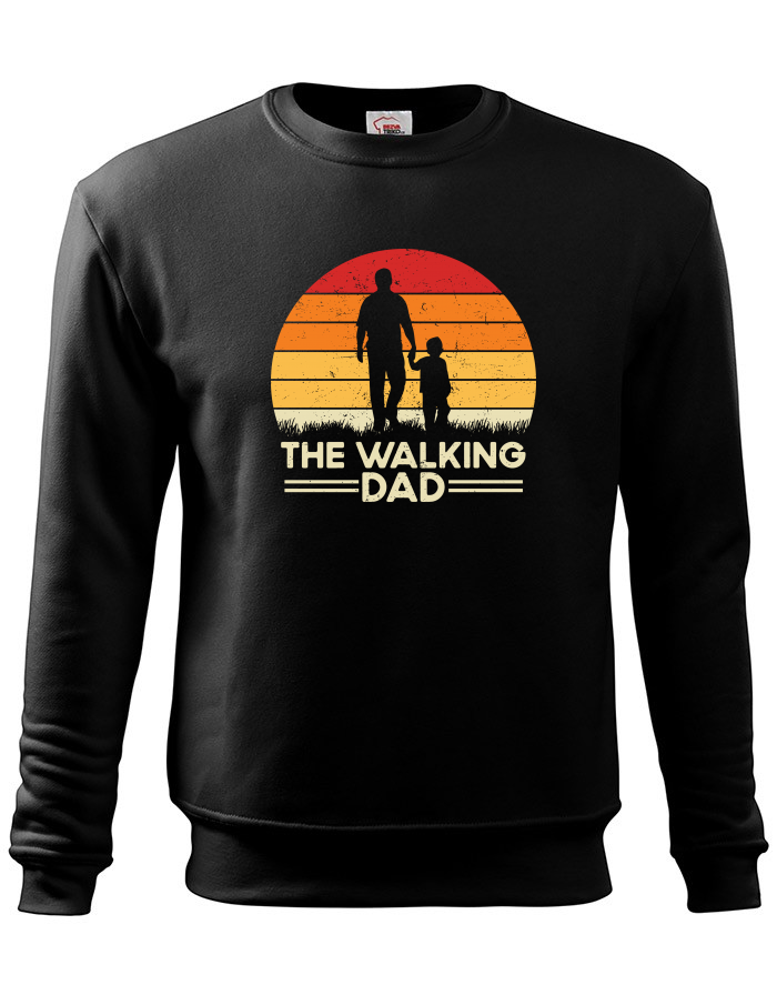 Pánská mikina bez kapuce pro tatínky The Walking Dad 2