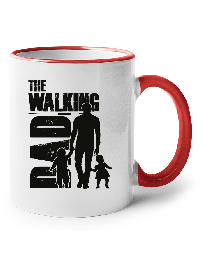 Keramický hrnek s barevným uchem pro tatínky The Walking Dad 2