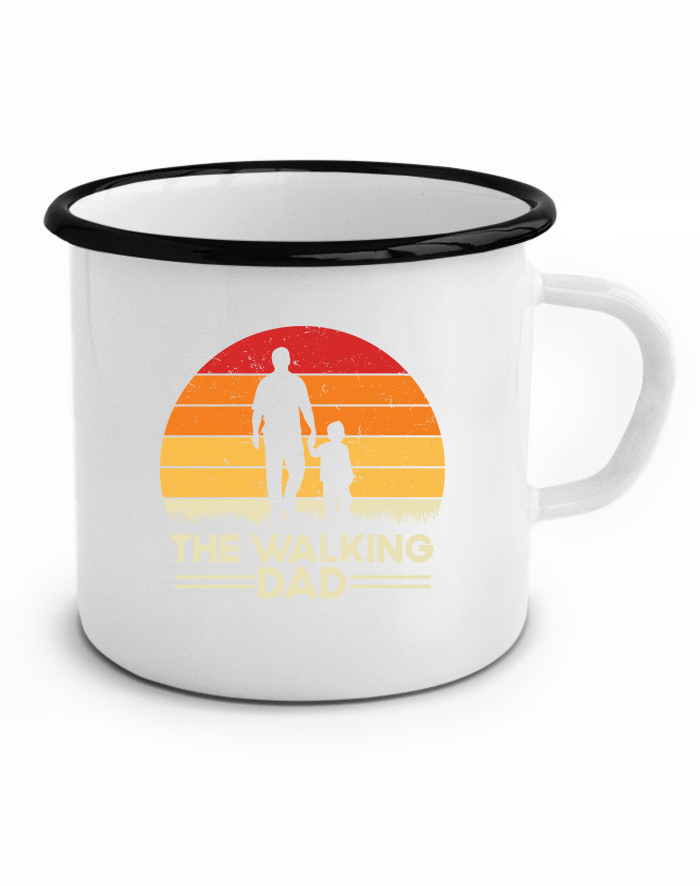 Plechový hrneček pro tatínky The Walking Dad 2