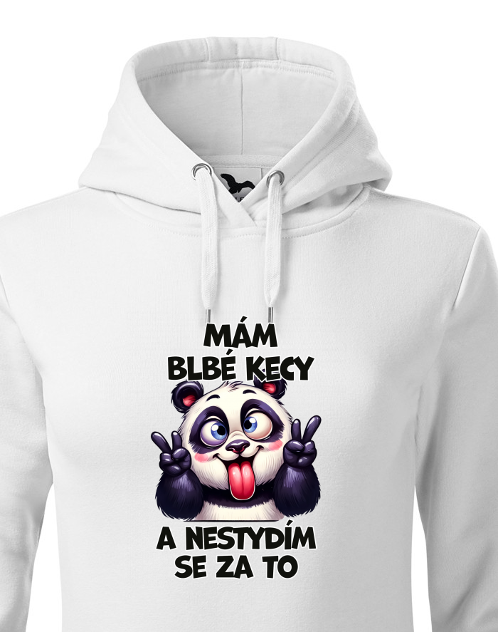 Dámská mikina s kapucí - Panda: Mám blbé kecy