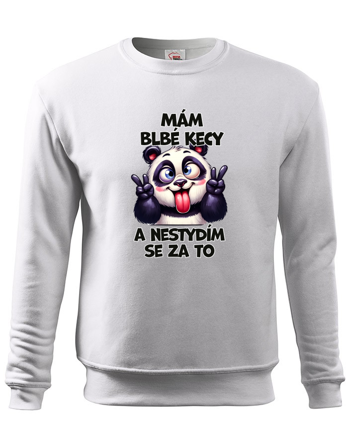 Dětská mikina bez kapuce Panda - Mám blbé kecy