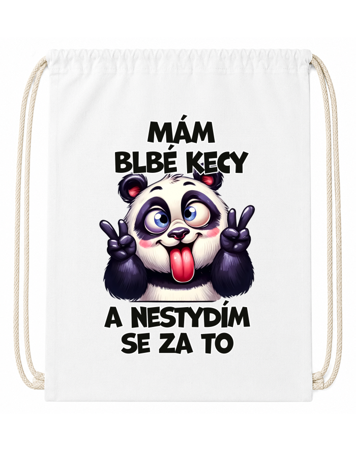Bavlněný vak na záda - Panda: Mám blbé kecy