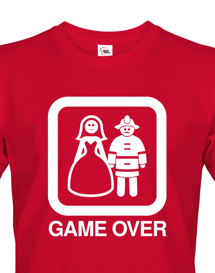 Hasičská svatba Game over – pánské tričko