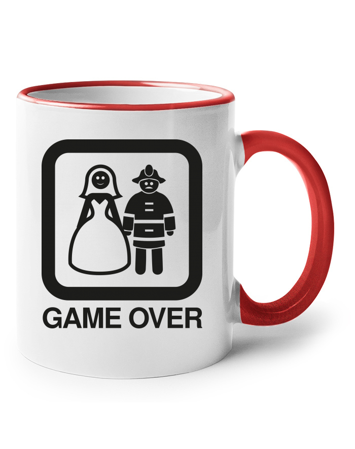 Keramický hrnek Hasičská svatba Game over