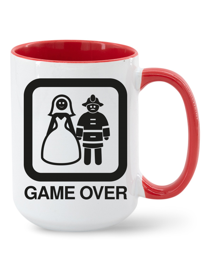 Keramický hrnek MAX - Hasičská svatba Game over