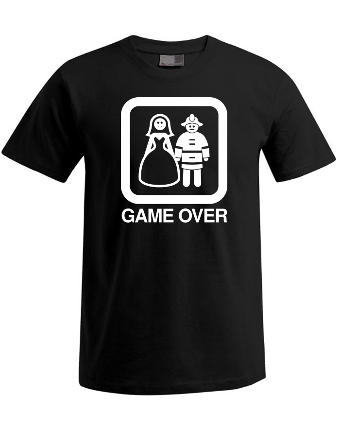 Pánské tričko Plus Size Hasičská svatba Game over