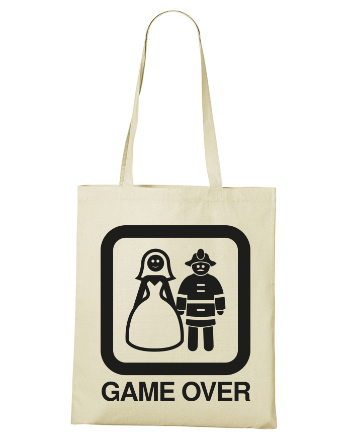 Nákupní taška Hasičská svatba Game over