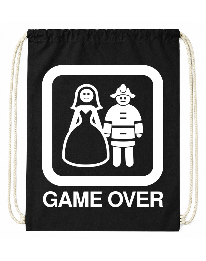 Bavlněný vak na záda Hasičská svatba Game over