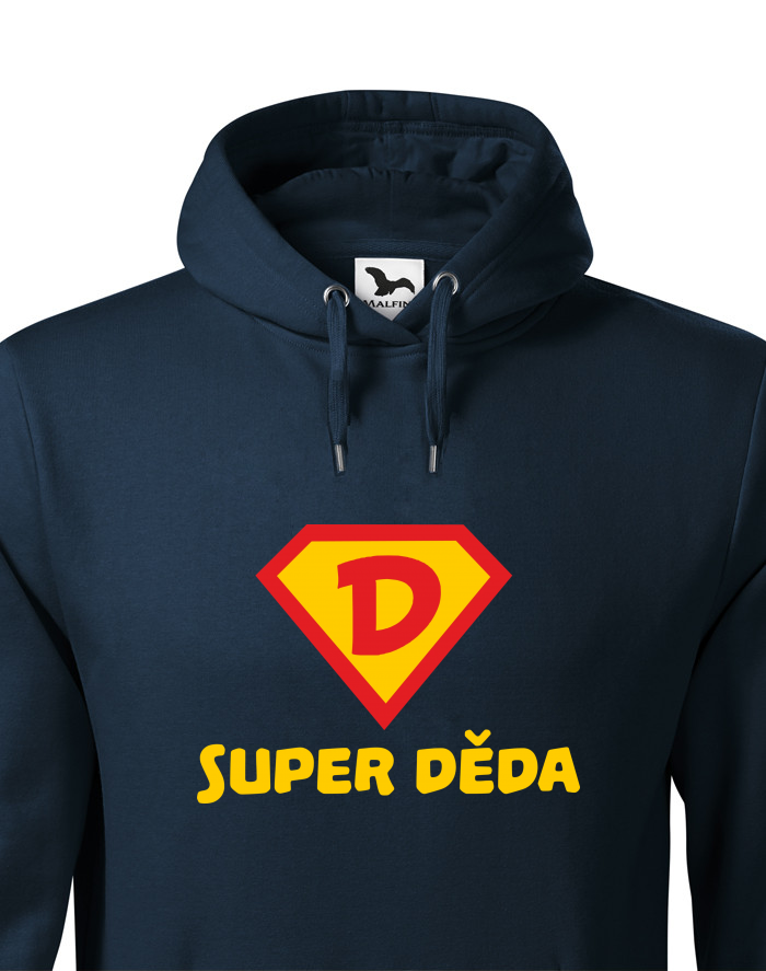 Super děda - pánská mikina s kapucí