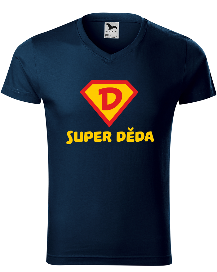 Super děda - pánské tričko s výstřihem do V