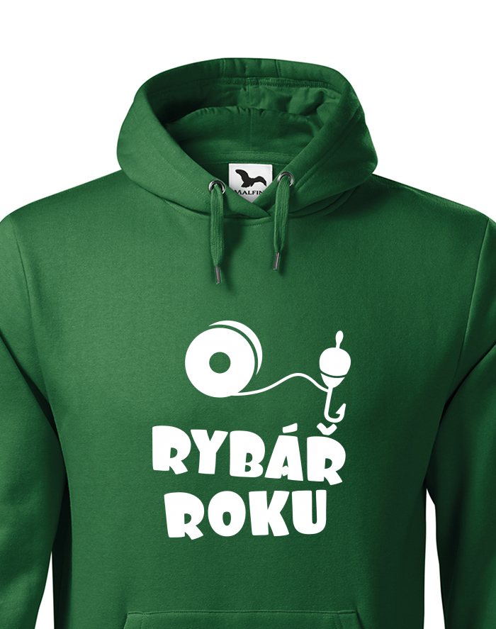 Rybář roku – pánská mikina s kapucí