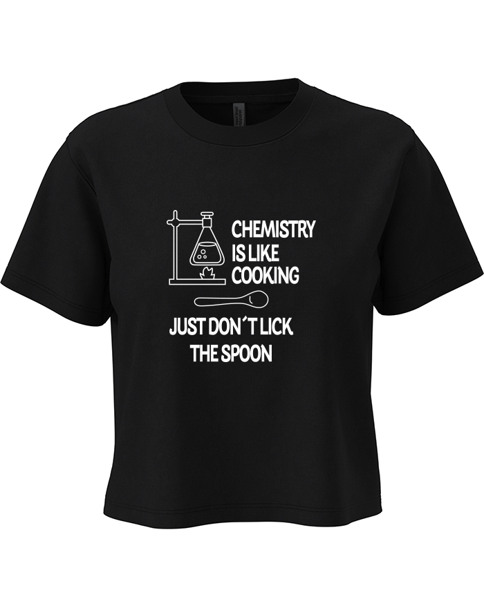 Dámský crop top Chemistry is like Cooking