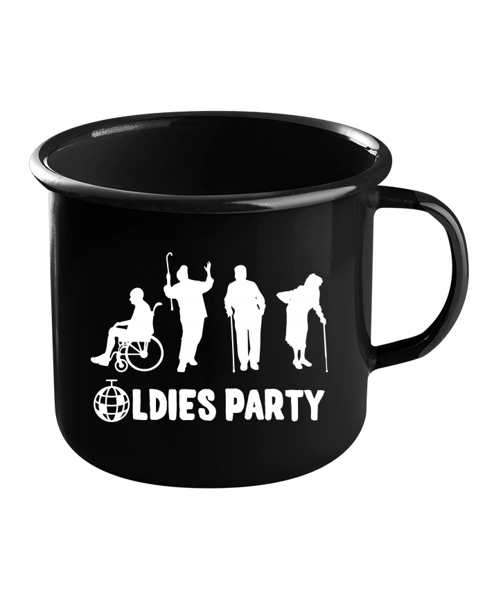 Plechový hrneček černý - Oldies Party