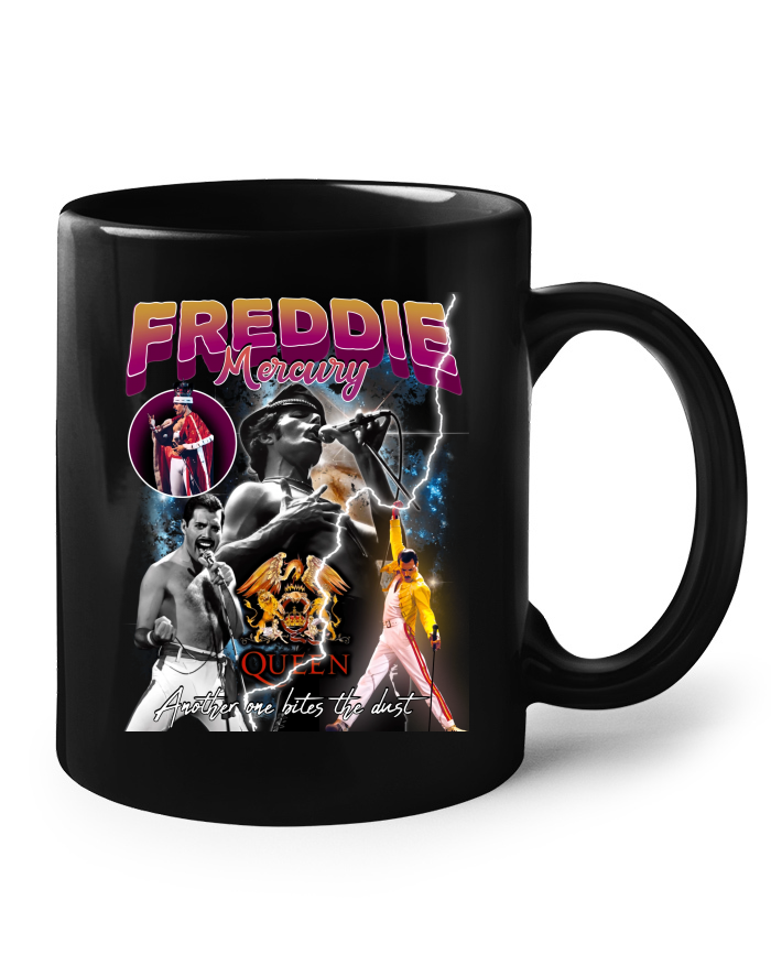 Freddie Mercury – keramický hrnek černý