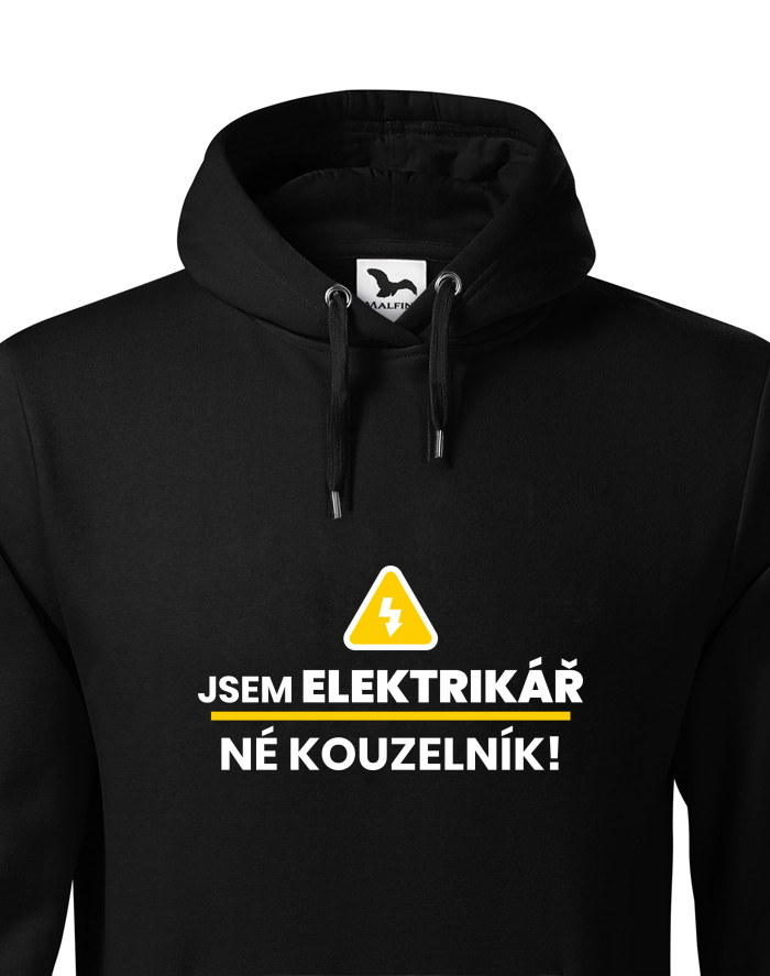Pánská mikina s kapucí Jsem elektrikář