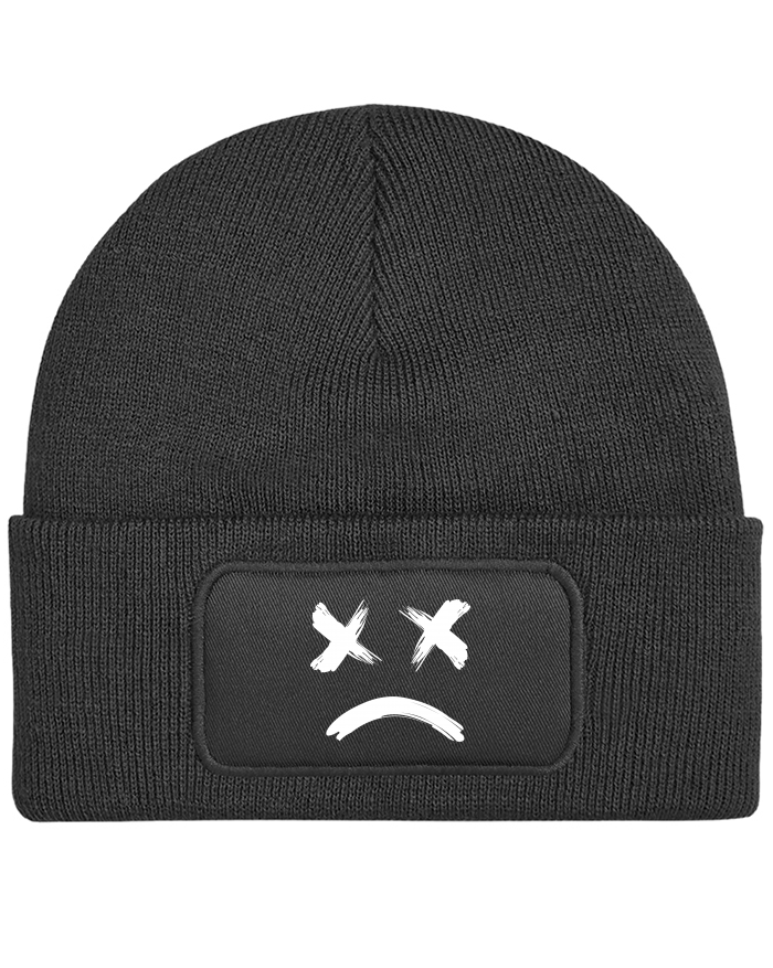 Dětská čepice Patch s čtvercem – Sad face