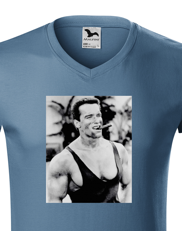 Pánské tričko s výstřihem do V - Arnold Schwarzenegger