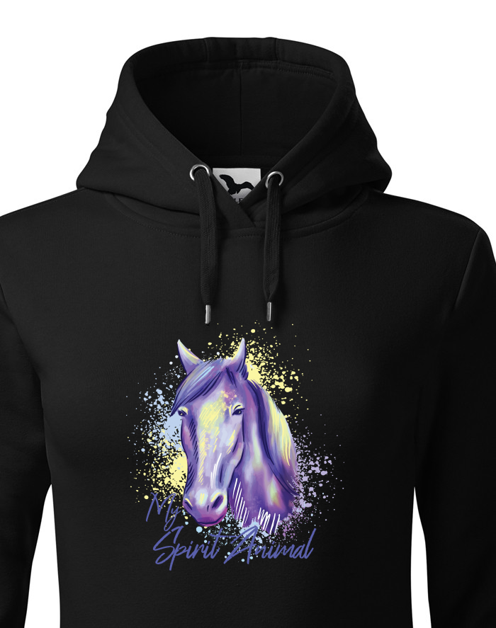 Dámská mikina s kapucí Kůň – My Spirit Animal