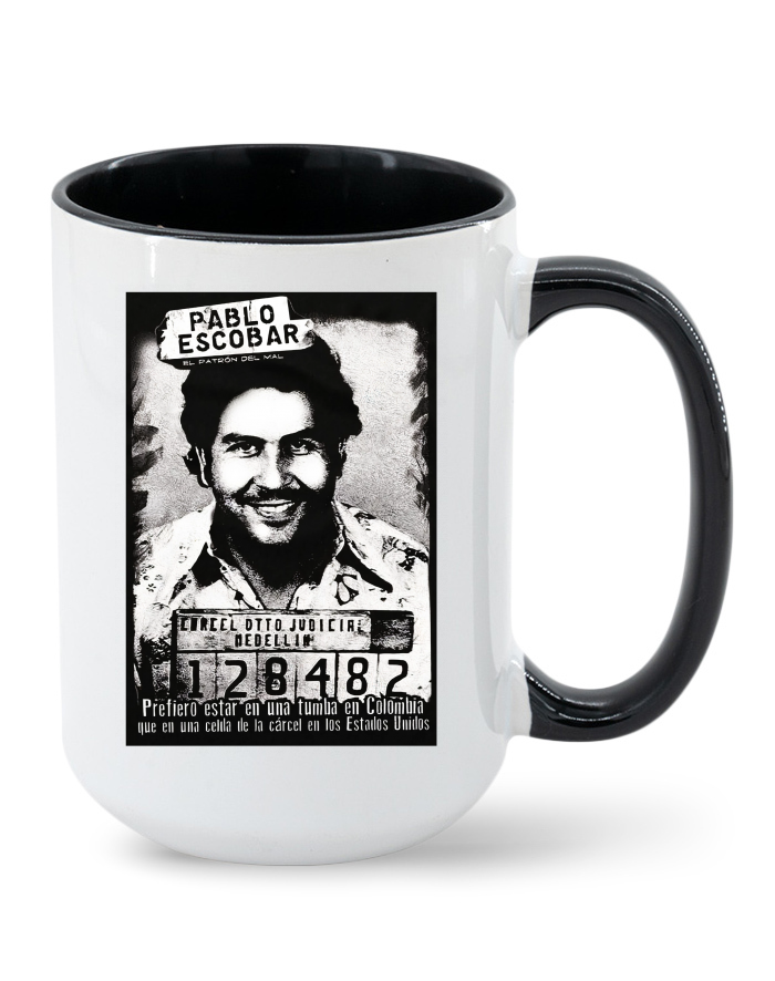 Keramický hrnek Pablo Escobar – barevný vnitřek