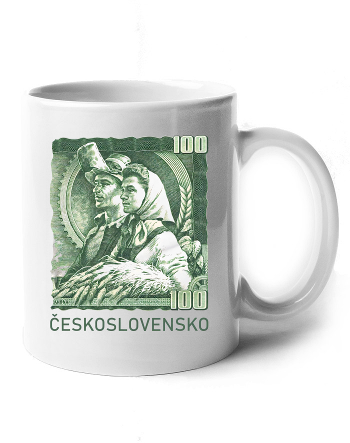 Keramický hrnek 100 Kč Československo