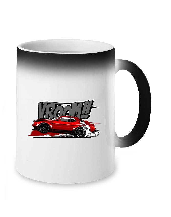 Magický měnící se hrnek Dodge Challenger